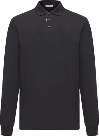 Moncler Moncler Logo Cotton Piquet Polo Shirt, Men, Blue, Size: 3xl