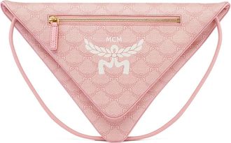 MCM Mcm, Tassen, Dames, Roze, ONE Size, Katoen, Hemel driehoekige Pouch in Lauretos