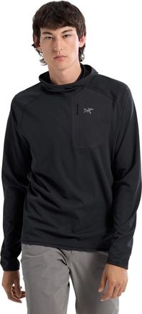 Arc'teryx Delta Hoodie Mens Black Fleece Chest Pocket Pullover Hiking GBO3763