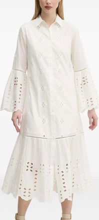 Desigual Abito midi con ricamo - Bianco