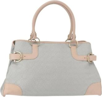 Ferragamo Pre-owned Handbags, female, Gray, Size: ONE SIZE Pre-owned Leather Handbag