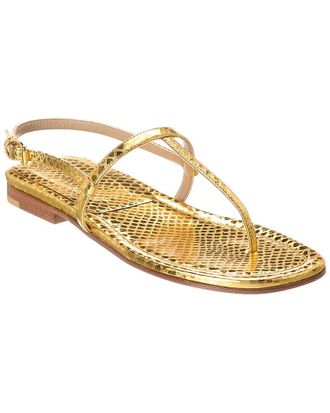 Michael Kors Ali Python-Embossed Leather Sandal