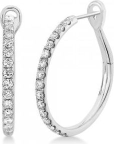 Allurez Diamond Leverback Hoop Earrings 14k White Gold (0.74ct)