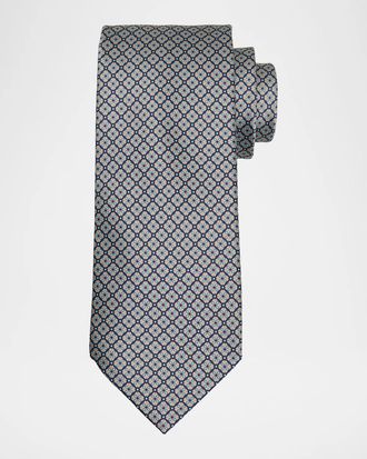 Stefano Ricci Men & apos;s Square Grid Check Silk Tie