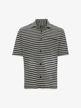 Genti Sunset Shirt | Donkerblauw Gestreept