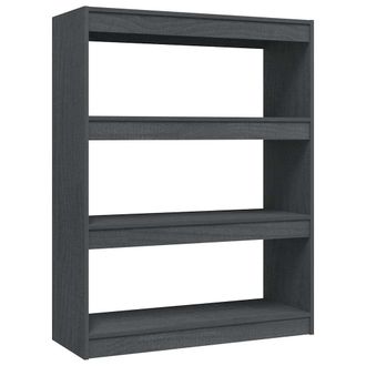 vidaXL Vidaxl - Libreria/divisorio Grigio 100x30x103 Cm In Massello Di Pino