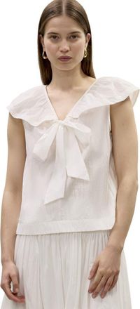 Rebecca Taylor Marietta Crinkle Top in Milk at Nordstrom, Size X-Small