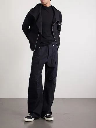 Rick Owens Geth Straight-Leg Cotton-Blend Canvas Cargo Trousers