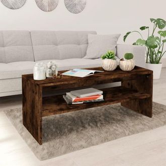vidaXL vidaXL Tavolino da Salotto Rovere Fumo 100x40x40 cm Legno Multistrato