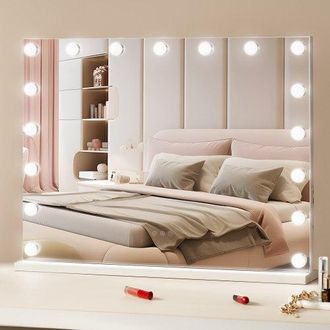 OEM Espejo De Tocador Hollywood Con Luces, Bombillas Regulables Y 3 Modos De Iluminaci&oacute;n De Color, Con Aumento Desmontable De 5x, Puerto Usb, Tipo C, Cont