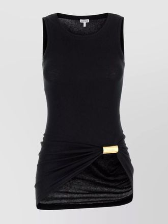 Loewe stretch cotton tank top with gold-tone detail