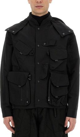 South2 West8 Utilitarian Black Parka With Logo