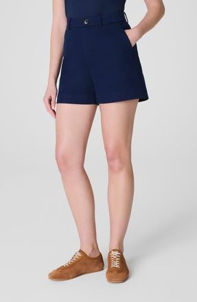 Spanx SPANXsupersmooth High Waist Stretch Twill Shorts in Timeless Navy at Nordstrom, Size 3X