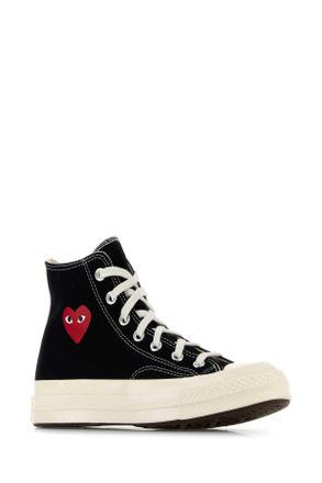 Comme Des Gar&ccedil;ons Comme Des Garcons Play Canvas High-Top Sneakers - Black