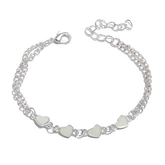 Generic Fashion Dark Night Bracelet Love Heart Luminous Fashion Luminous Alloy Bracelet Accessories Attractive Processing Multicoloured