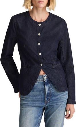 Madewell Collarless Denim Cutaway Jacket in Rinse Wash at Nordstrom Rack, Size 00