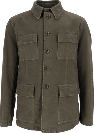 Aspesi Ray Structured Brown Pocket Jacket