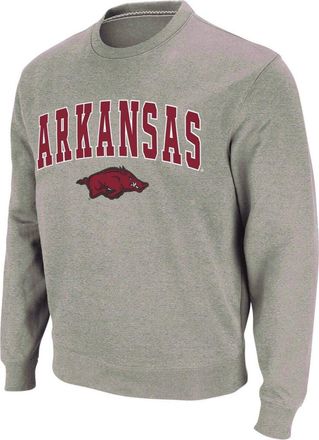Colosseum Mens Colosseum Heather Gray Arkansas Razorbacks Arch & Logo Crew Neck Sweatshirt at Nordstrom, Size Medium