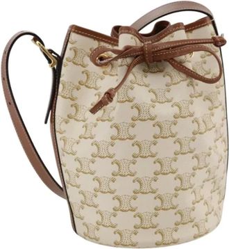 Celine Pre-owned Cuero bolsos-celine - Pre-owned - Mujer - Beige - ONE SIZE