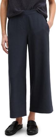 Marc O'Polo Dehnbund-Hose MARC OPOLO MARGO Wide, Damen, Gr. 32, N-Gr, martime blau, Web, Obermaterial: 90% Lyocell, 10% Leinen, relaxed fit, Hosen Dehnbund-Hose, 