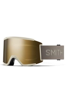 Smith Squad MAG 186mm Snow Goggles in Chalk /Sun Black Gold Mirror at Nordstrom