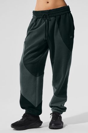 Alo | Make Waves Sweatpant in Charcoal Green Tonal, Size: 3XL WOMEN/2XL MEN