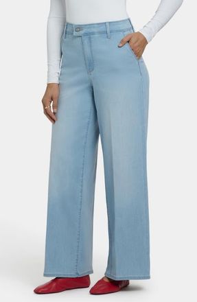 NYDJ Mona High Waist Ankle Wide Leg Jeans in Oceanfront at Nordstrom, Size 14