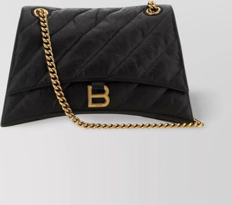 Balenciaga crush medium leather shoulder bag