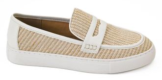 Corkys Footwear Womens Group Chat Slip On Loafers In White Combo