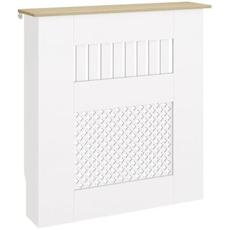 HOMCOM Cubre radiadores 78x19x81 cm blanco