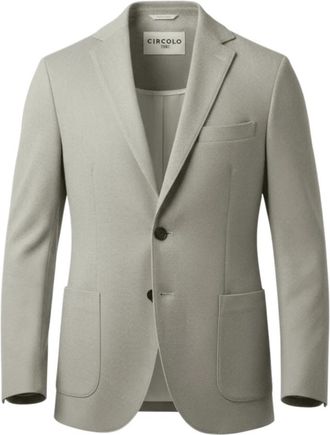 Circolo 1901 Cn 5230 Jersey Blazer - Heren - Blazers - Grijs - M - Katoen - Jassen
