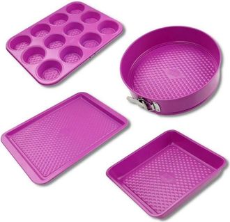 Fackelmann Set De 4 Moldes - Fackelmann - Tasty P&acirc;tisserie - 23 A 38 Cm - Fucsia