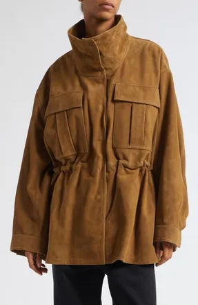 R&oacute;he Sculptural Suede Jacket in Sage at Nordstrom, Size 42