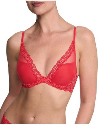 Natori Feathers Contour Plunge Bra 730023 Womens Bra Bonfire : 36DDD, Lace/Mesh/Nylon