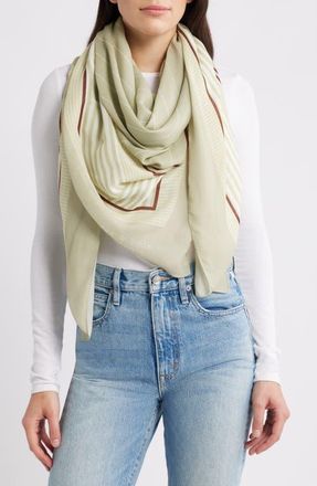 Rag & Bone Pinstripe Square Scarf in Sage at Nordstrom