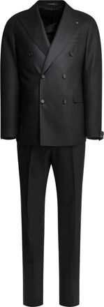 Tagliatore Abito Sartoriale Doppio Petto in Lana - - Suits - Uomo - Nero - L
