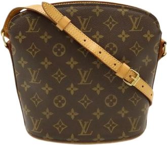 Louis Vuitton Pre-owned Cross Body Bags, female, Brown, Size: ONE SIZE Pre-owned Monogram Drouot Shoulder Bag
