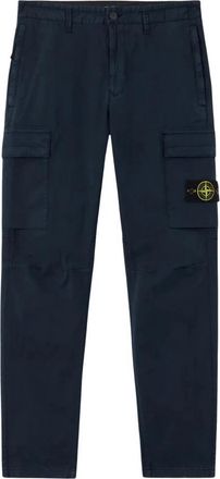 Stone Island Regular Tapered Fit Cargo Broeken - Heren - Slim Fit Broeken - Blauw - W32 - Katoen - Broeken