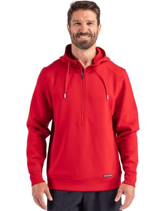 Cutter & Buck Roam Epic Versatility Half Zip Recycled Mens Hooded Pullover