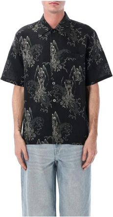 Our Legacy Every Shirt Shortsleeve - Heren - Korte mouwen Overhemden - Zwart - S - Katoen - Overhemden