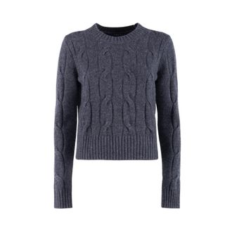 Nenette Trui met ronde hals - Dames - Ronde hals truien - Grijs - S - Wol - Truien & Vesten