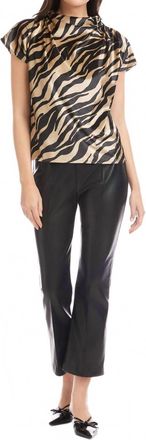 Fifteen Twenty Emmeline Velvet Top In Zebra