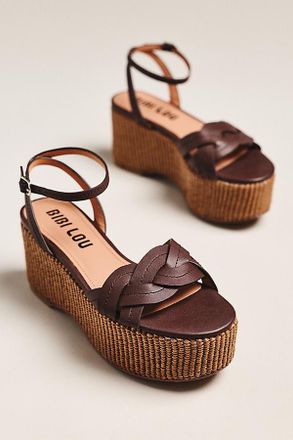 Bibi Lou Raffia Platform Heel Sandals