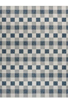 Jonathan Y Designs Darcy Traditional Geometric Bold Gingham Indoor/Outdoor Area Rug in Navy/cream at Nordstrom, Size 3Ft 0In X 5Ft 0In