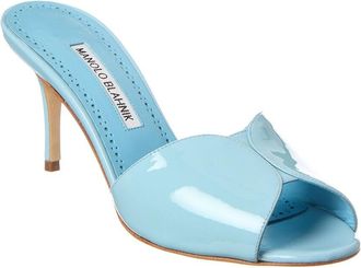 Manolo Blahnik Houramu 70 Patent Sandal