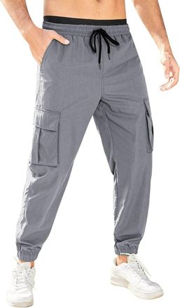 Generic Cargo Trousers for Men UK - Stretch Slim Fit Tracksuit Bottoms Casual Joggers Pants Khaki Cuffed Combat Trousers Camouflage Army Work Trousers Outdoor