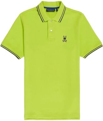 Psycho Bunny Polo con logo ricamato - Verde