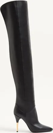 Valentino Garavani Stivale Sopra Il Ginocchio Deboot In Vitello 105mm Donna NERO 36.5
