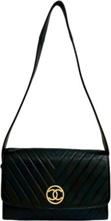 Chanel Pre-owned Cross Body Bags, female, Black, Size: ONE SIZE Pre-owned Vintage Cross Body Bag