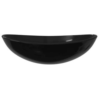 Berkfield Home Modern Basin Tempered Glass 54.5x35x15.5 cm Black